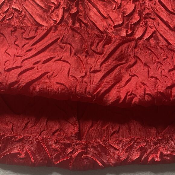 Vtg MISS DORBY 2-Piece Midi Skirt Sleeveless Blouse Set Petite Womens 10 P Red - Picture 7 of 14